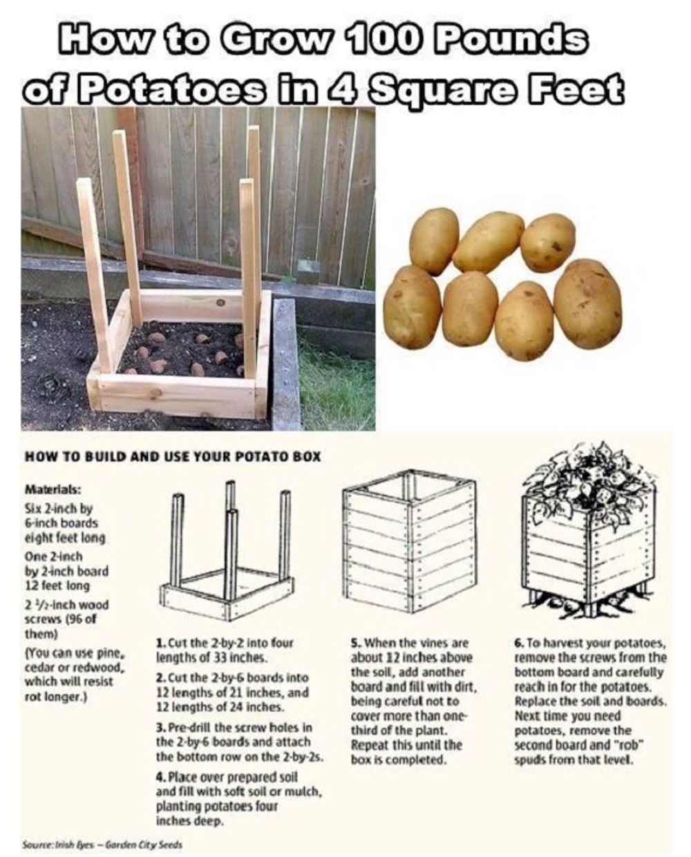 How to make a box for growing potatoes at home.