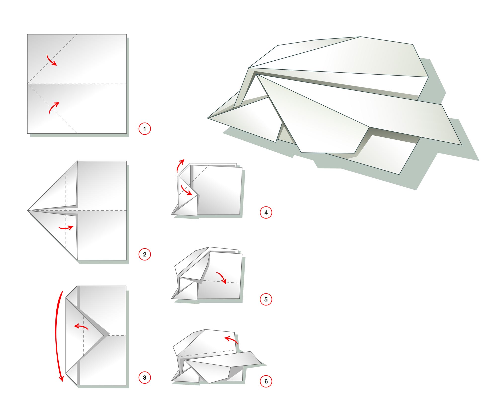 How to make an easy paper airplane for kids.