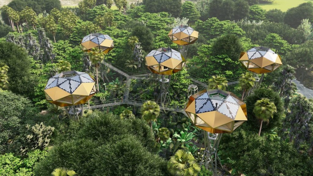 Eco-village of treehouses, alternative tourism proposal