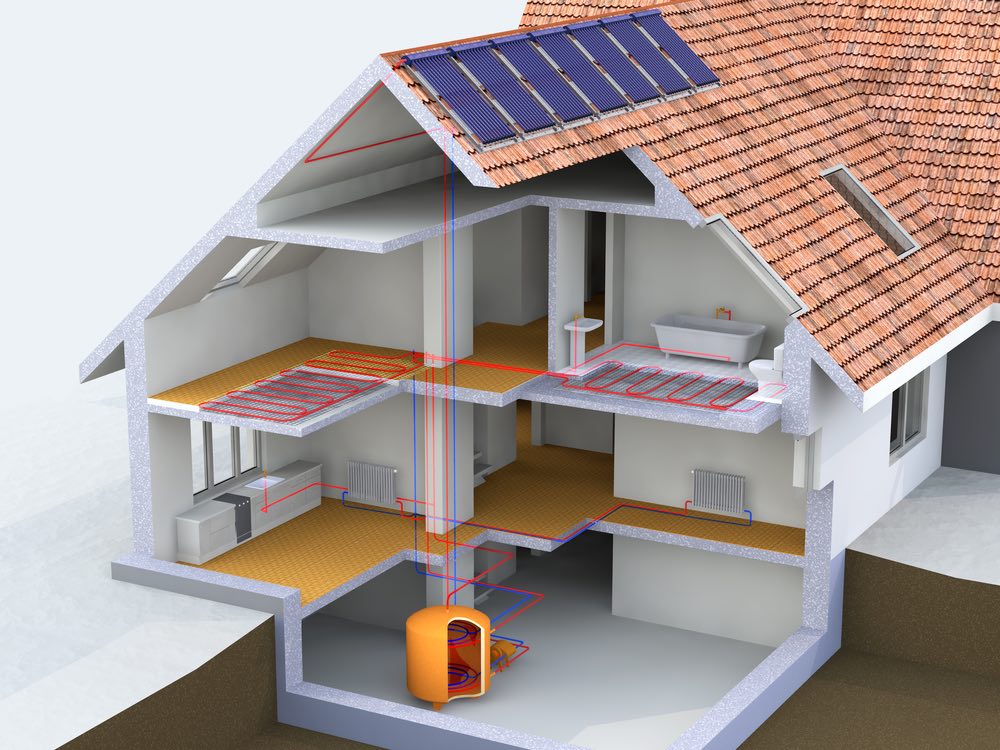 The new solar-biomass hybrid system capable of covering the heating needs of a house in winter