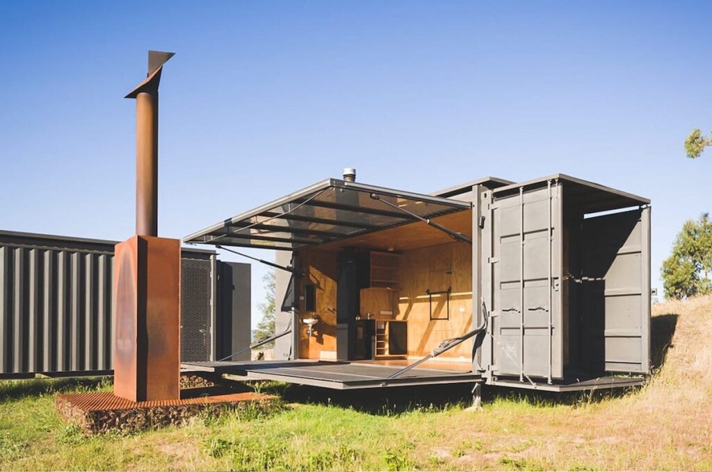 Mansfield Container House, a small two-container house designed for independent living