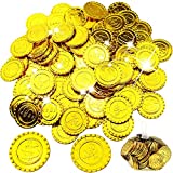 WELLXUNK Gold Coins, 100 Pirate Party Coins, Coins...