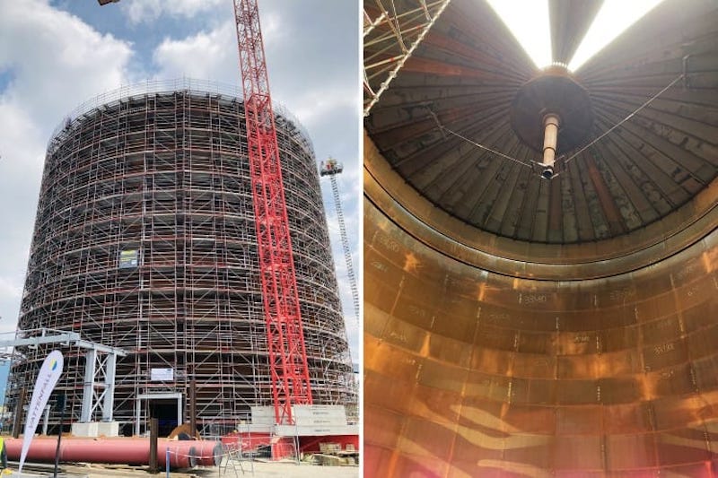 The gigantic thermal storage tower that will supply Berlin's district heating network