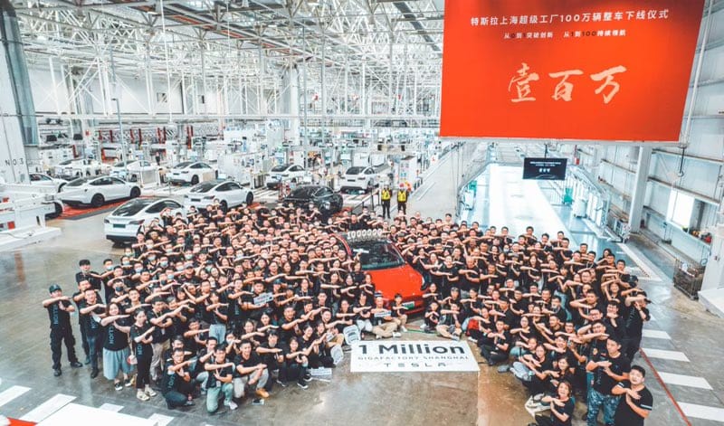 Tesla celebrates the 1,000,000th electric car produced in Shanghai