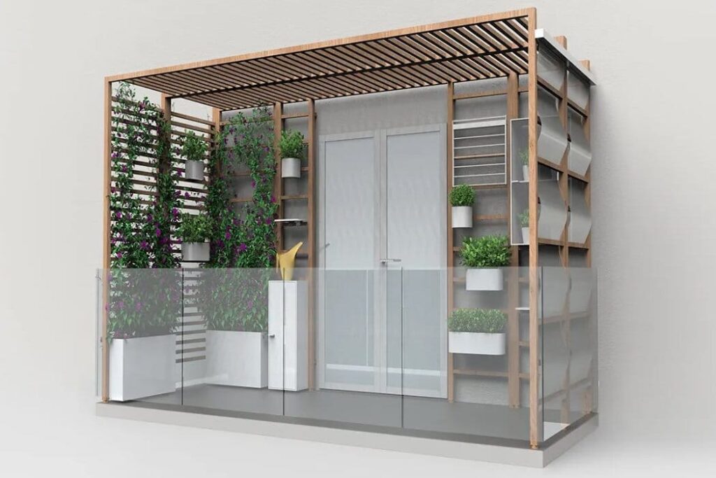 Sistema modular que transforma tu terraza en un espacio de cultivo multifuncional