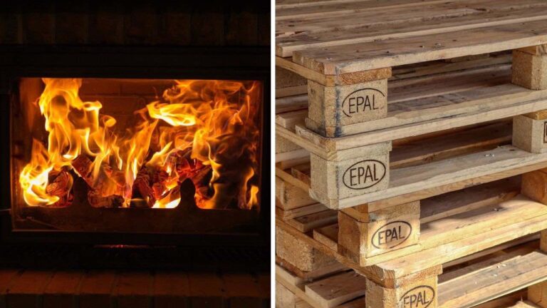 ¿Se puede usar la madera de los palets en una estufa de leña o una chimenea?