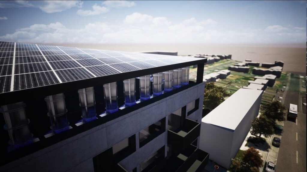 Unéole inventa un generador de energía híbrido para tejado que combina energía solar y eólica