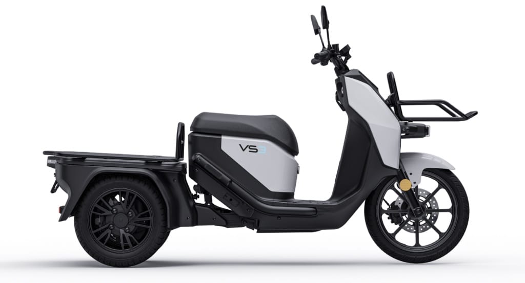 Vmoto Fleet VS3: e-scooter de carga de tres ruedas, motor de 2,5 kW, 45 km/h y hasta 130 km de autonomía