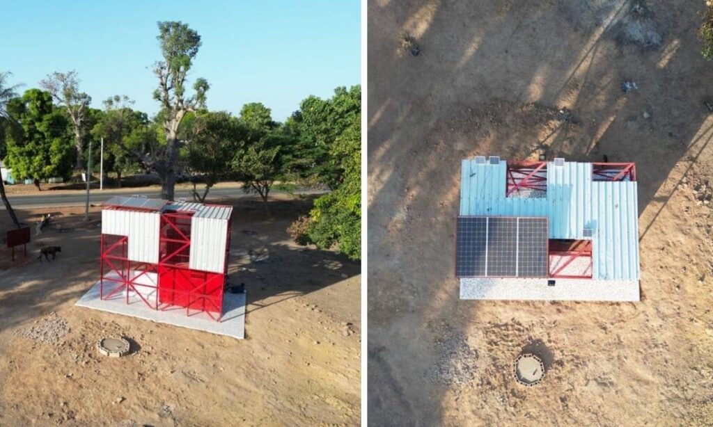 A solar well extracts, purifies and stores water from a city in Senegal: free drinking water