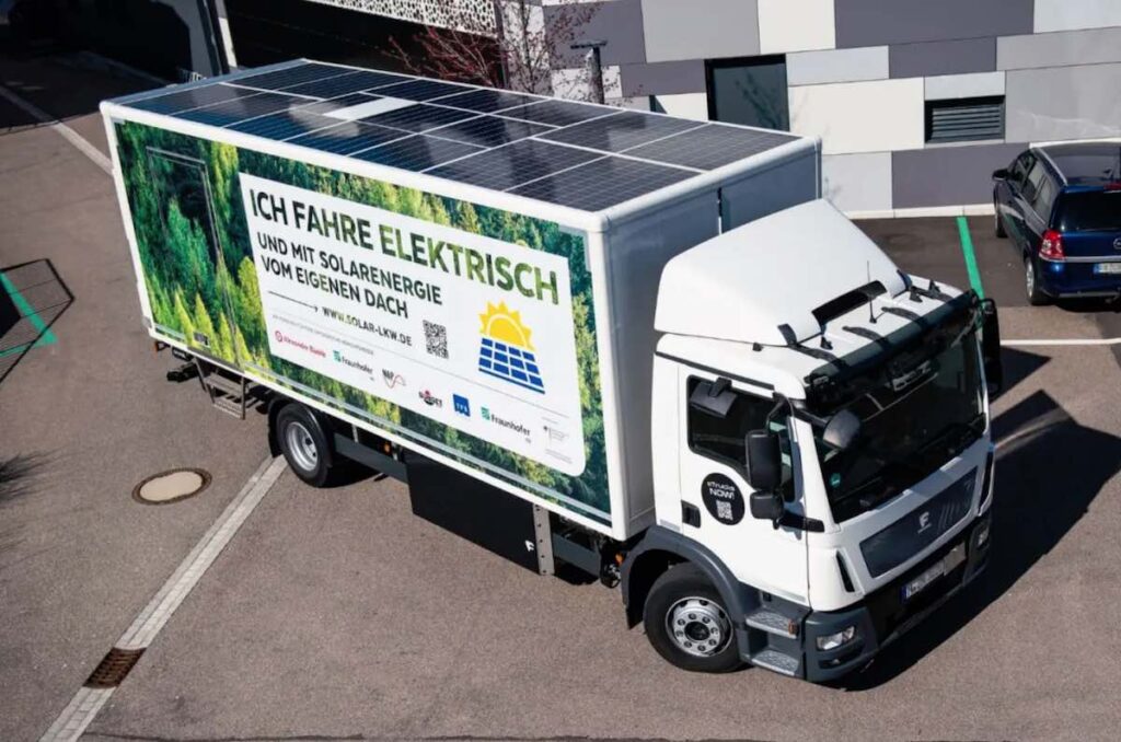 Assessment of the first year of work on the photovoltaic electric truck on the Friborg motorway