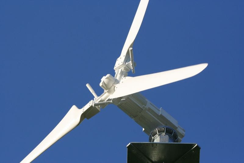 Windrad SW5, a wind turbine with a compact design, high efficiency with the possibility of operating in low winds