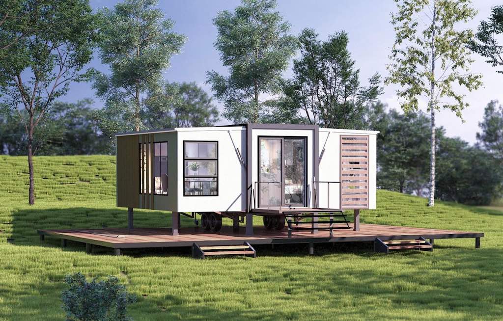 Grande S1, the little house that folds up to triple its towable size
