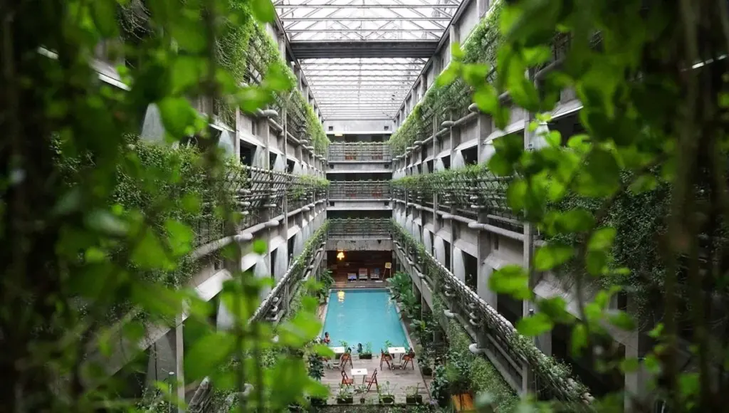 hotel edificios verdes