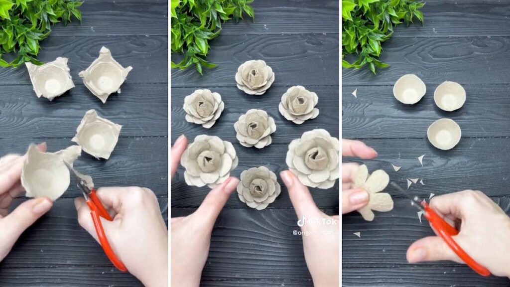 Cómo hacer bonitas flores con una caja de cartón para huevos: una manualidad sencilla
