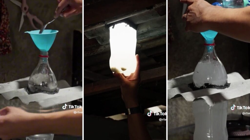 La "bombillabotella": una solución sencilla de bajo coste para iluminar cualquier estancia
