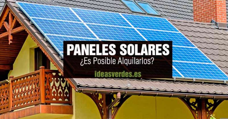 alquilar paneles solares